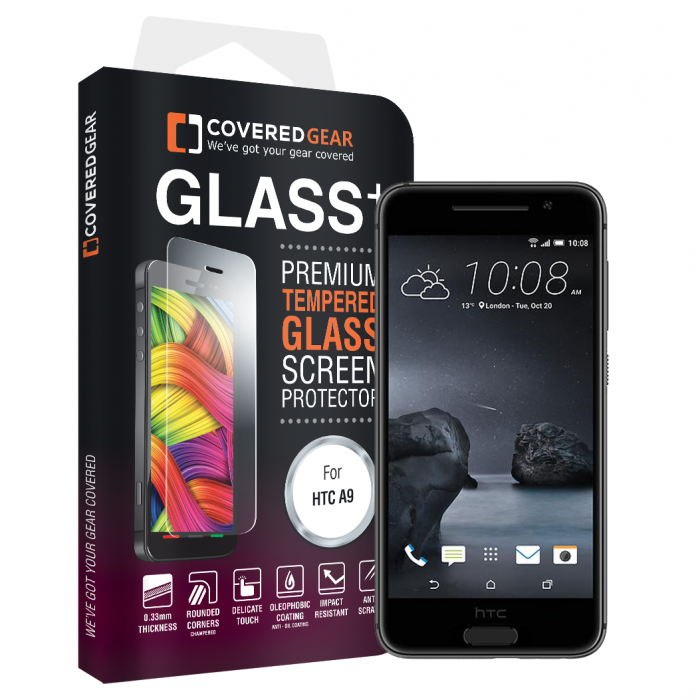CoveredGear - CoveredGear Hrdat Glas Skrmskydd till HTC One A9