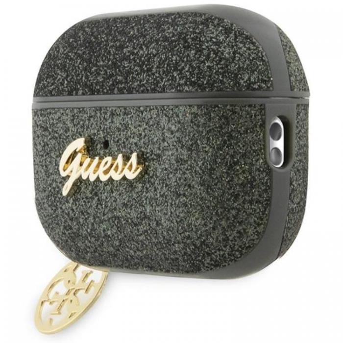 Guess - Guess Airpods Pro 2 Skal Glitter Flake 4G Charm - Grn