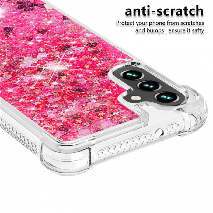 A-One Brand - Galaxy A34 5G Mobilskal YB Quicksand Glitter TPU - Rosa