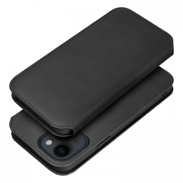 A-One Brand - iPhone 15 Pro Plnboksfodral Dual Pocket - Svart