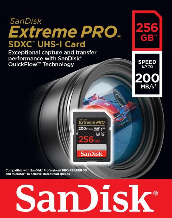 Sandisk - SanDisk Extreme Pro 256GB SDXC Minneskort