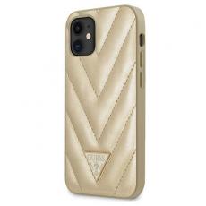 Guess - Guess skal iPhone 12 mini V-Quilted Collection - Guld