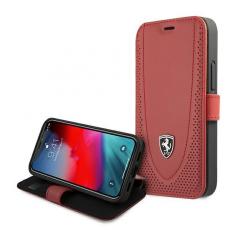 Ferrari - Ferrari Plånboksfodral iPhone 12 mini Off Track Perforated - Röd