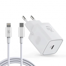 SiGN - SiGN iPhone 13 Laddare USB-C PD och USB-C till Lightning Kabel 1m