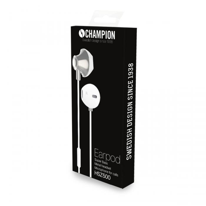 UTGATT4 - Champion Hrlurar Headset EarPod - Vit Metallic