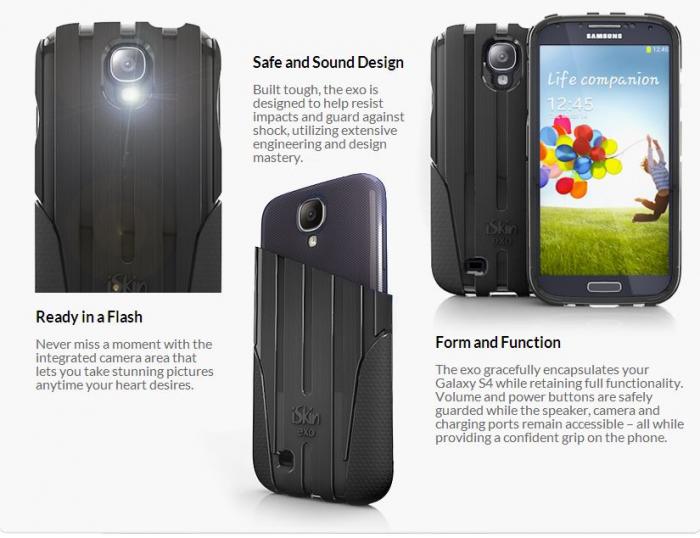 UTGATT5 - iSkin EXO FlexiSkal till Samsung Galaxy S4 - i9500 (Bl)