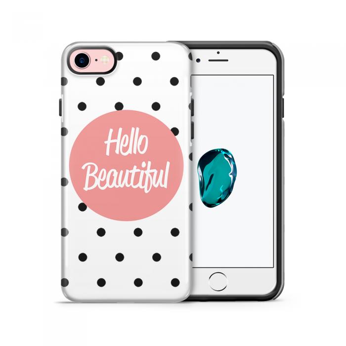 UTGATT5 - Tough mobilskal till Apple iPhone 7/8 - Hello Beautiful - Rosa
