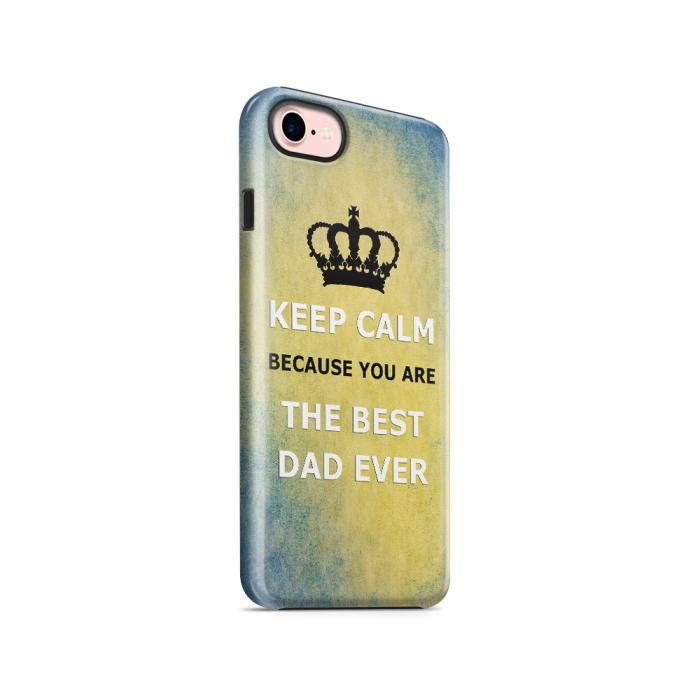 UTGATT5 - Tough mobilskal till Apple iPhone 7/8 - Keep Calm - Best dad
