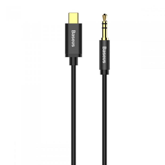 UTGATT1 - BASEUS M01 USB-C To Aux Kabel 120 cm Svart