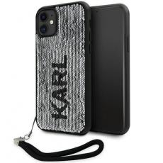 KARL LAGERFELD - Karl Lagerfeld iPhone 11/XR Mobilskal Sequins Cord - Silver