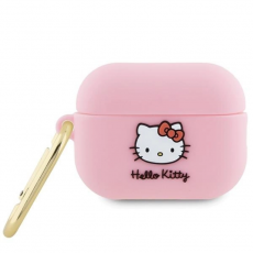 Hello Kitty - Hello Kitty AirPods Pro 2 (2022/2023) Skal Silikon 3D Kitty Head - Rosa