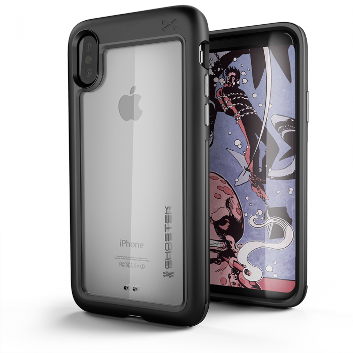 UTGATT5 - Ghostek Atmoic Slim Skal till Apple iPhone XS / X - Svart
