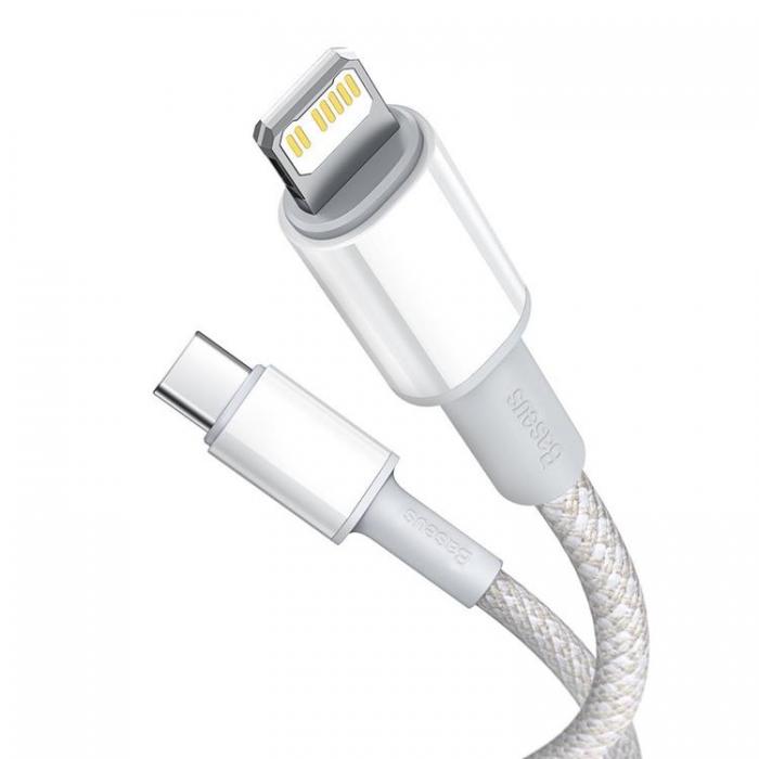 BASEUS - Baseus Power USB-C Till Lightning 20 W Kabel 1 m - Vit
