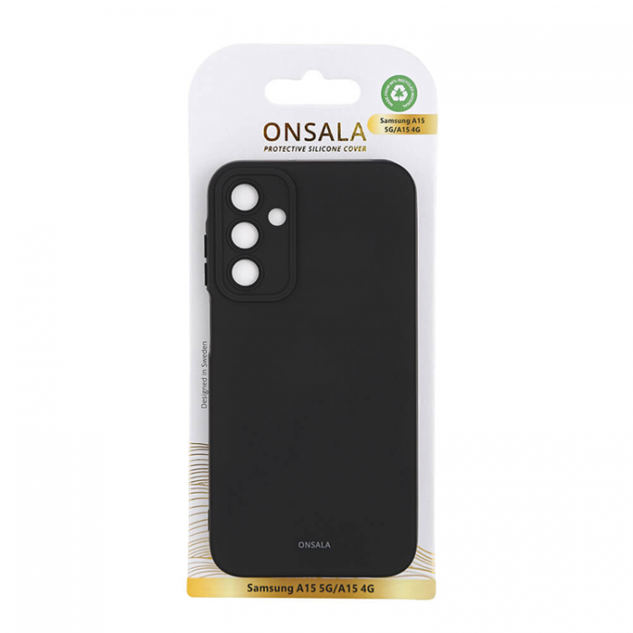 Onsala - Onsala Galaxy A15 4G/5G Mobilskal Silikonknsla - Svart