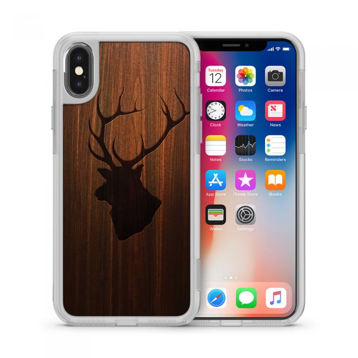 UTGATT5 - Fashion mobilskal till Apple iPhone X - Wooden Elk B