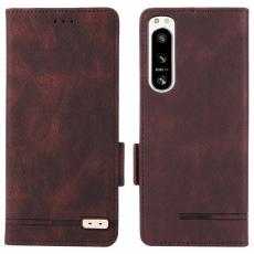 A-One Brand - Sony Xperia 5 IV Plånboksfodral Decor Magnetic Clasp - Brun