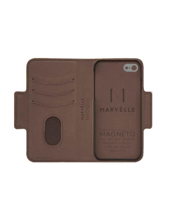 UTGATT4 - Marvlle N305 Plnboksfodral iPhone 6/7/8/SE 2020 - DARK Brun