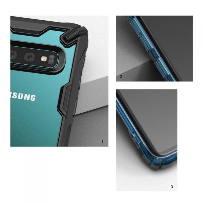 UTGATT4 - Ringke Fusion X Shock Absorption Skal till Samsung Galaxy S10 - Svart