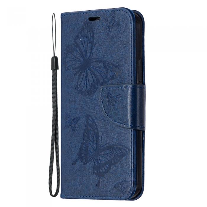 UTGATT1 - Imprint Butterfly Plnboksfodral iPhone 12 & 12 Pro - Bl