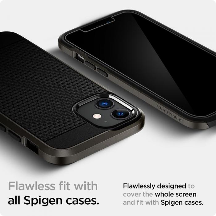 Spigen - SPIGEN Ez Fit 2-Pack Hrdat Glas Skrmskydd.Tr iPhone 12 & 12 Pro