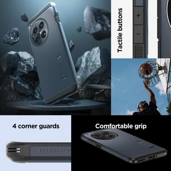 Spigen - Spigen OnePlus 12 5G Mobilskal Tough Armor - Metal Slate