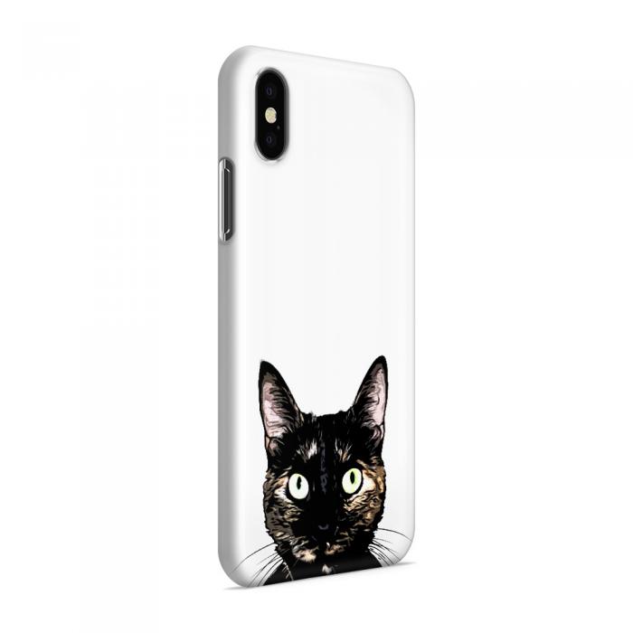 UTGATT5 - Skal till Apple iPhone X - Peeking Cat