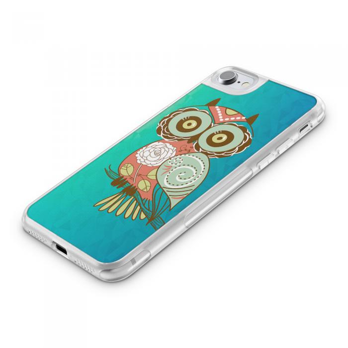 UTGATT5 - Fashion mobilskal till Apple iPhone 7 - Orientalisk uggla - Bl
