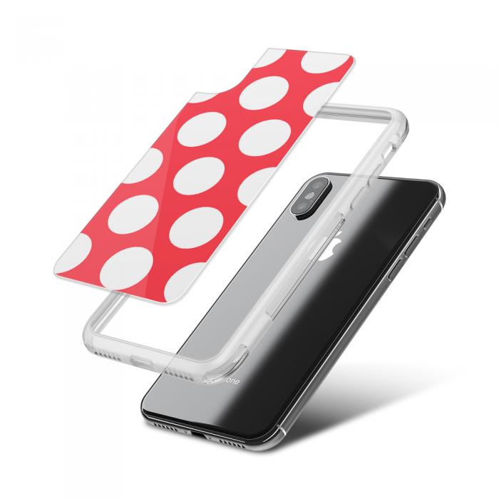 UTGATT5 - Fashion mobilskal till Apple iPhone X - Polka - Magenta
