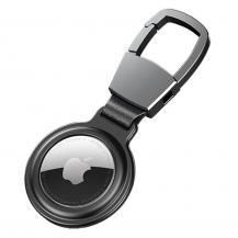 A-One Brand - Magnetic Aluminum Alloy Keyring till Apple Airtag - Svart