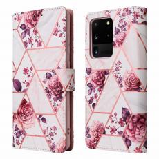 A-One Brand - Marble Grid Plånboksfodral till Galaxy S20 - Roses