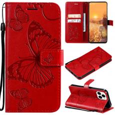 OEM - Fjärilar Plånboksfodral iPhone 13 Pro Max - Röd