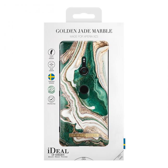 UTGATT5 - iDeal of Sweden Fashion skal Sony Xz3 Golden Jade Marble