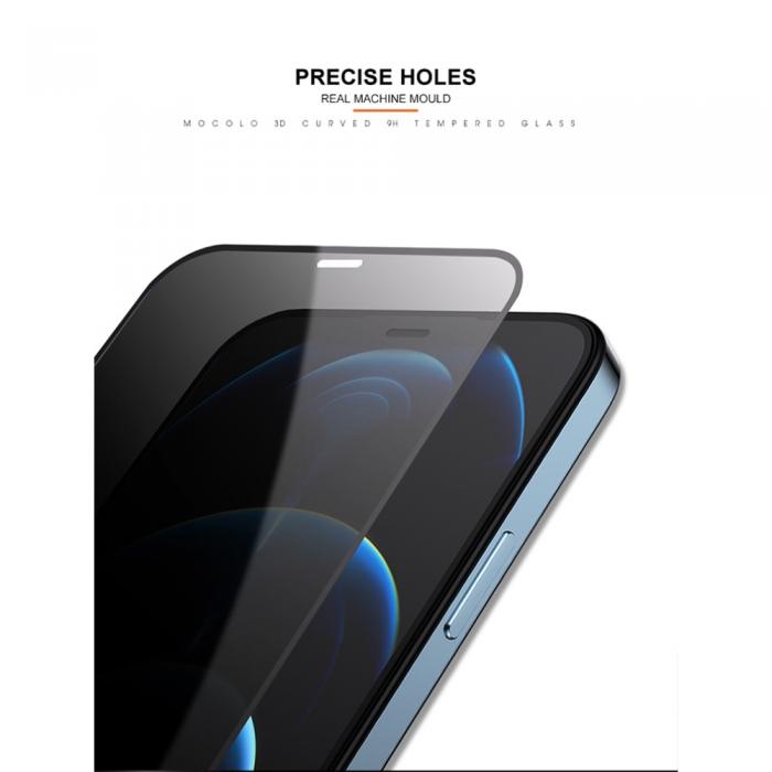 Mocolo - MOCOLO Privacy Hrdat Glas Skrmskydd iPhone 13 & 13 Pro - Svart