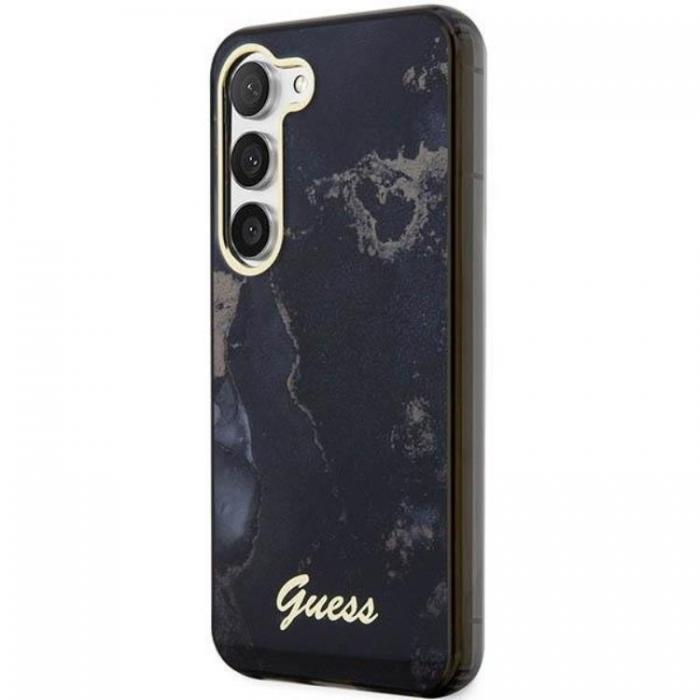 Guess - Guess Galaxy S23 Plus Mobilskal Golden Marble Collection - Svart