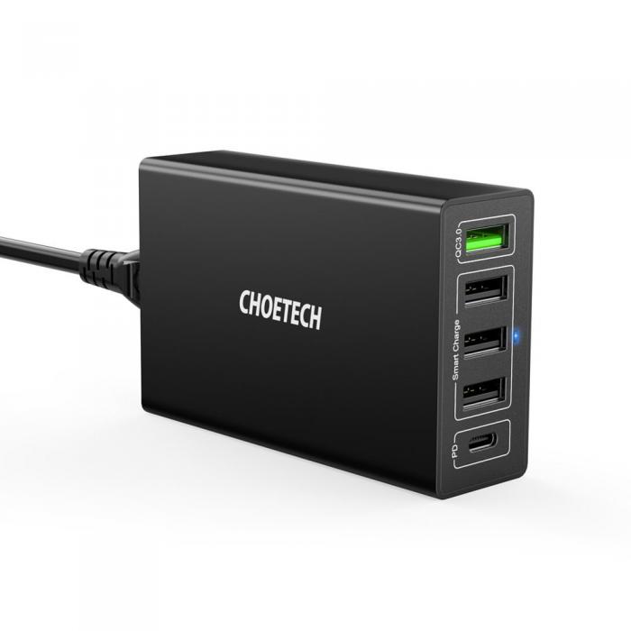 UTGATT5 - Choetech Travel Vggladdare USB-C 60W - Svart