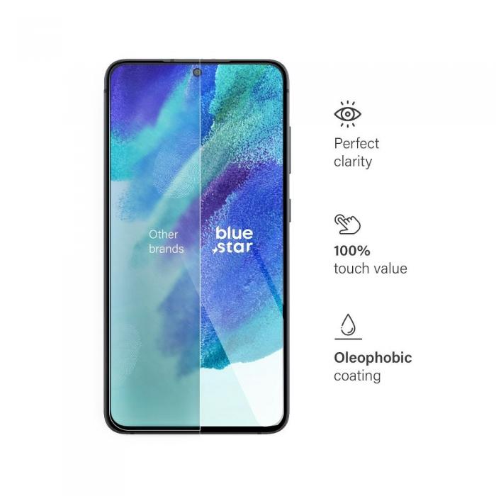 Blue Star - Blue Star Samsung Galaxy S21 FE Hrdat Glas Skrmskydd