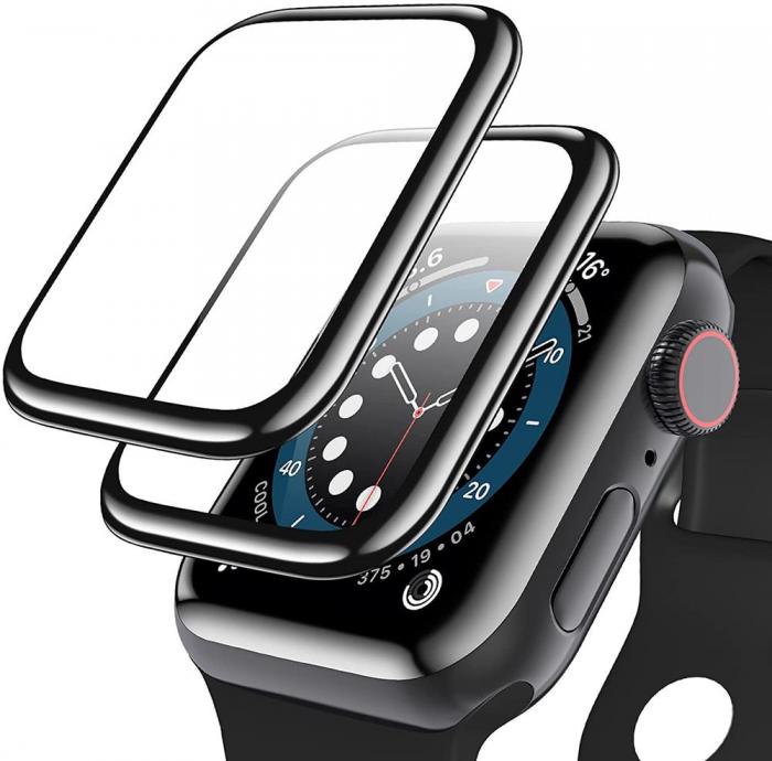 A-One Brand - [2-PACK] 3D Curved Hrdat glas Full Glue Apple Watch 38mm - Svart