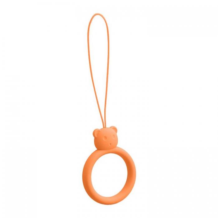 A-One Brand - Mobilsnre Bear Ring Silicone - Orange