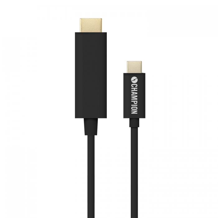 UTGATT5 - Champion USB-C till HDMI Hane 1.8m - Svart