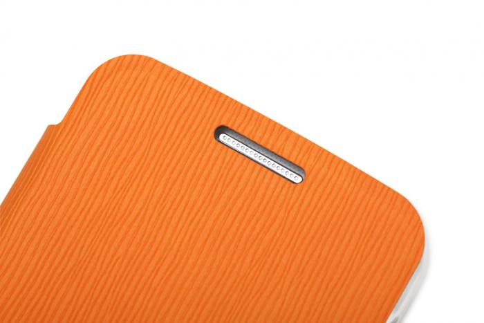 UTGATT5 - Rock Elegant Flip vska till Samsung Galaxy S4 Zoom (Orange)