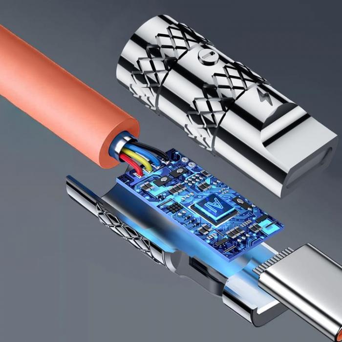 A-One Brand - USB-A Till Lightning Kablar 1.5m Angled - Orange