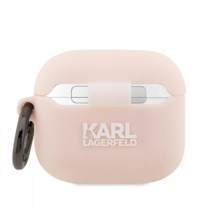 KARL LAGERFELD - Karl Lagerfeld AirPods 3 Skal Silicone Karl Head 3D - Rosa