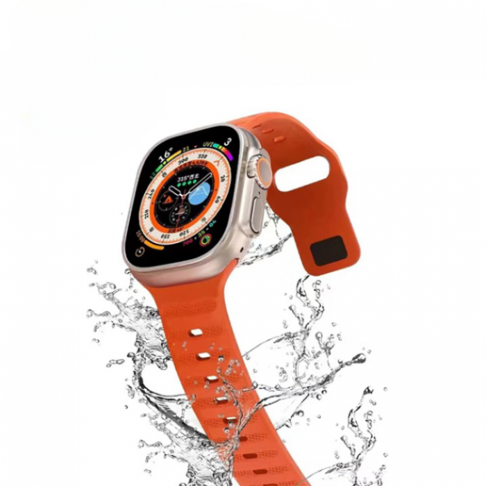 A-One Brand - Apple Watch 4/5/6/7/SE/Ultra (42/44/45/49mm) Rugged Band - Orange