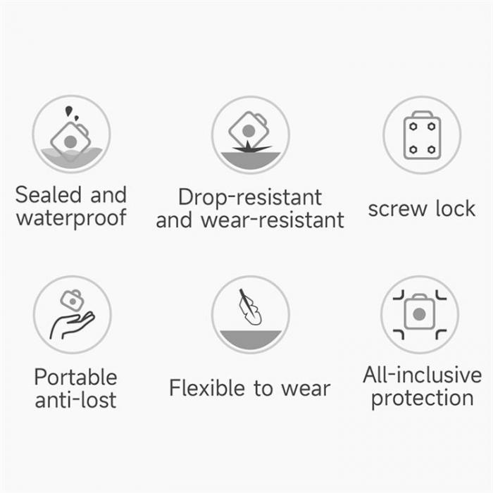 A-One Brand - Airtag Skal IP67 Vattentt Bluetooth Tracker - Rosa