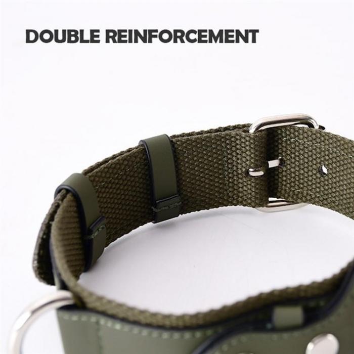 A-One Brand - Airtag halsband fr katt & hund PU-Lder - Rosa