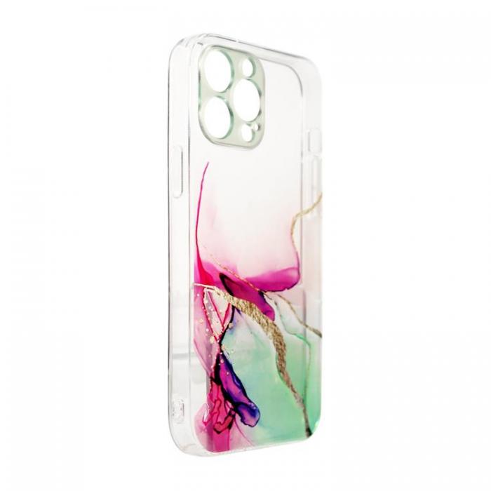 OEM - iPhone 13 Pro Max Skal Gel Marble - Mint