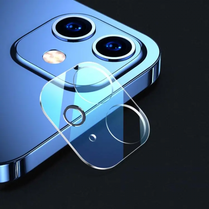 SiGN - SiGN iPhone 12 Mini Kameralinsskydd i Hrdat Glas