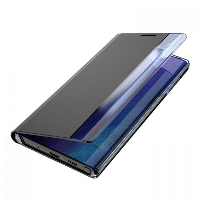 A-One Brand - Galaxy A22 5G Mobilfodral Sleep Smart Window - Svart