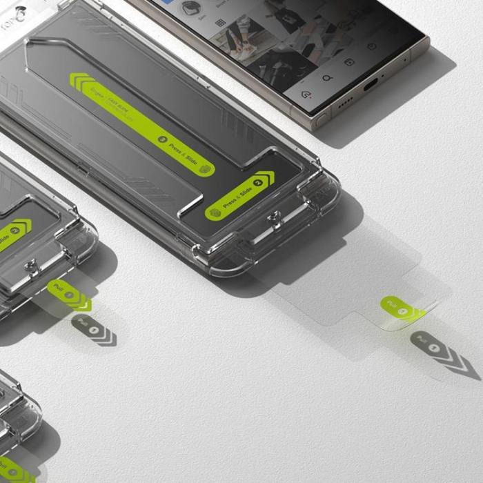 Ringke - [2-Pack] Ringke Galaxy S24 Ultra Hrdat Glas Skrmskydd Easy Slide - Privacy