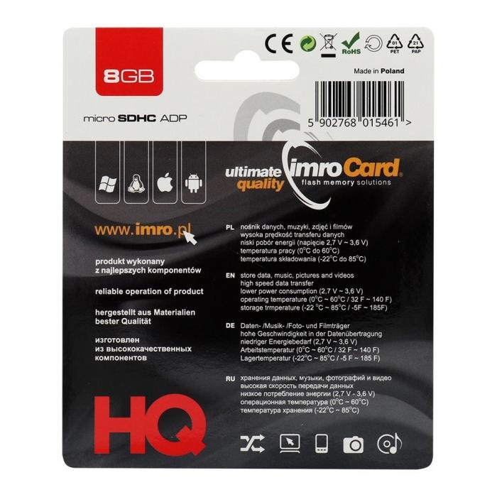 Imro - Imro Minneskort Imro microSD 8GB med adapter